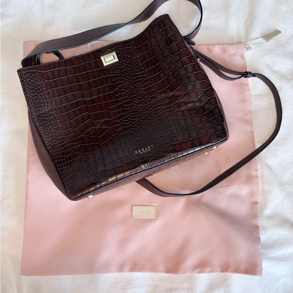 Radley London Brown Croc-Embossed